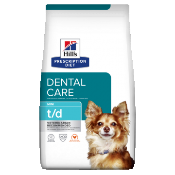 Hill's Prescription Diet Canine t/d Dental Care Mini, 3 kg de firma originala