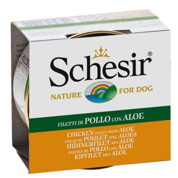 Schesir Dog Chicken Fillet with Aloe, conserva, 150 g