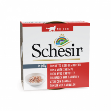 Schesir Cat Tuna with Shrimps in Jelly, conserva, 85 g