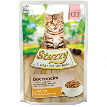 Stuzzy Cat Plic Bucati Sos Kitten, 85 g