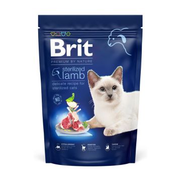 BRIT Premium by Nature Sterilized, Miel, hrană uscată pisici sterilizate, 800g
