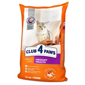 CLUB 4 PAWS Premium Urinary Health, Pui, hrană uscată pisici, sistem urinar, 14kg