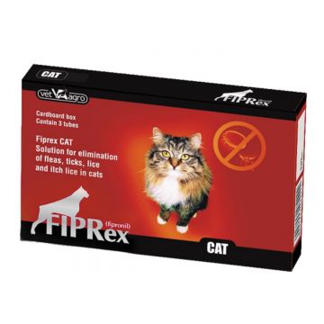 FIPREX, deparazitare externă pisici, pipetă repelentă, 3buc de firma original