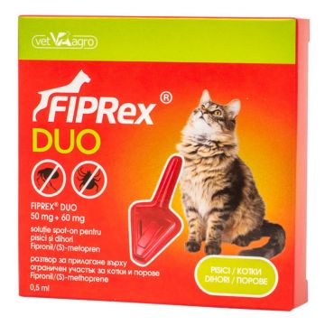 FIPREX Duo, deparazitare externă pisici, pipetă repelentă, 1buc de firma original