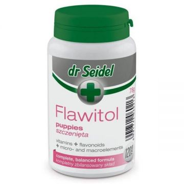 Vitamine Si Minerale Pentru Caini Dr. Seidel Flawitol Puppy, 120 tablete de firma originale