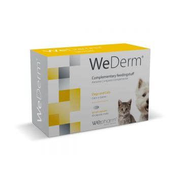 WEPHARM WeDerm, suplimente piele și blană câini și pisici, 60cps ieftin