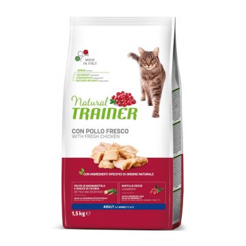 NATURAL TRAINER, Pui, hrană uscată pisici, 1.5kg