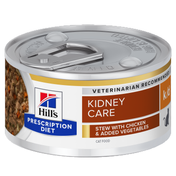 Hill's Prescription Diet Feline Kidney Care Stew Chicken & Vegetables, 82 g ieftina