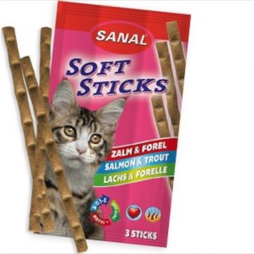 Sanal Cat Salmon and Trout 15 g, 3 sticks ieftina