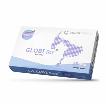 Supliment GLOBIfer , Comprimate masticabile pentru caini si pisici, 30 comprimate la reducere