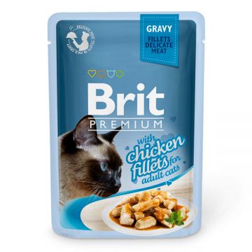 Brit Premium, File Pui, plic hrană umedă pisici, (în sos), 85g