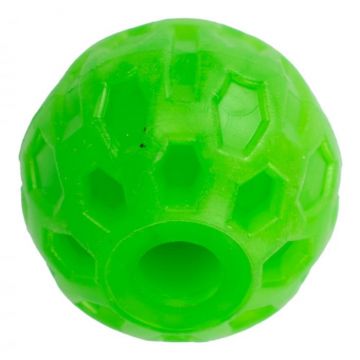 Jucarie in forma de minge cu gaura din cauciuc termoplastic, multicolor, 4 cm ieftin