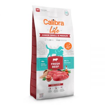 Calibra Life Junior Small&Medium, XS-M, Vita, hrană uscată monoproteică câini junior, 12kg