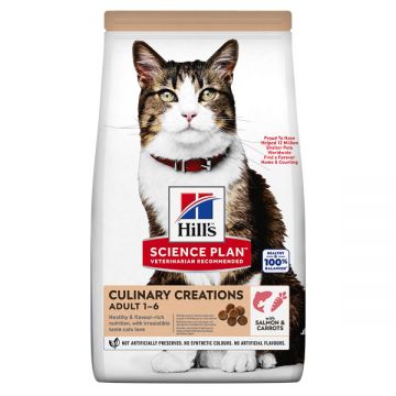 Hill's SP Culinary Creations, Somon și Morcov, hrană uscată pisici, 10kg