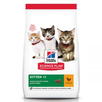 Hill's SP Kitten, Pui, hrană uscată pisici junior, 1.5kg