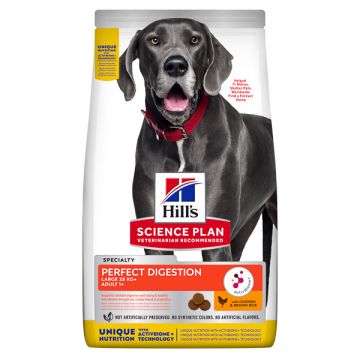 Hill's SP Perfect Digestion Large Adult, Pui cu Orez Brun, hrană uscată câini, sensibilități digestive, 14kg