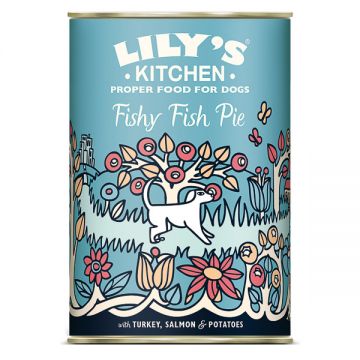 Lily's Kitchen for Dogs Fishy Fish Pie with Turkey, Salmon and Potatoes, 400g