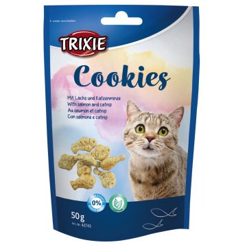 Recompense Pentru Pisici, Cookies Cu Somon și Catnip, 50g, 42743 ieftina