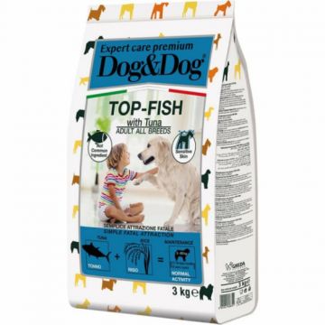 Hrana uscata pentru caini cu Ton DogDog Expert Premium Ingrijire Peste-Top 3 kg