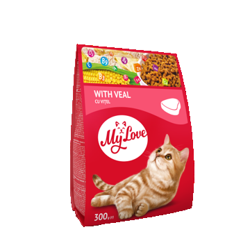 My love hrana uscata pisici adulte cu vita 0,3 kg