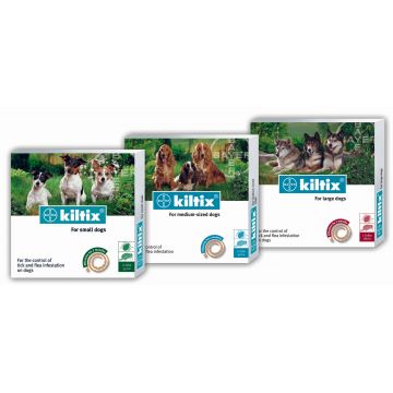 KILTIX (Bayer) Colier împotriva puricilor şi căpuşelor pentru câini ieftin