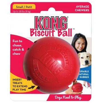 KONG Jucărie pentru câini Biscuit Ball Small, 13x10,5x7cm