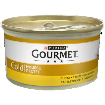 GOURMET GOLD Mousse cu Pui, hrana umeda pentru pisici, 85 g