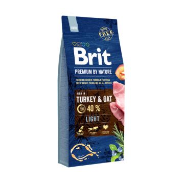 Hrana uscata pentru caini, Brit Premium, Light, 15 Kg