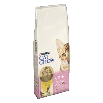 Hrana uscata pentru pisici Purina Cat Chow Kitten, Junior, Pui, 15kg