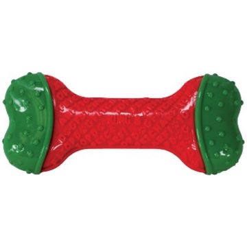 KONG Jucărie pentru câini, în formă de Os, ediţie Crăciun, mărime M/L