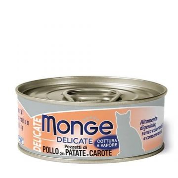 Monge Cat Delicate Pui, Cartofi & Morcov, 80 g