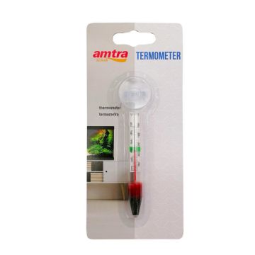 Termometru pentru acvariu, Amtra, cu ventuza, 11 cm, ac500003