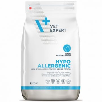 4T Dieta Veterinara Hypoallergenic Dog Insect, Vetexpert, 2 kg de firma originala