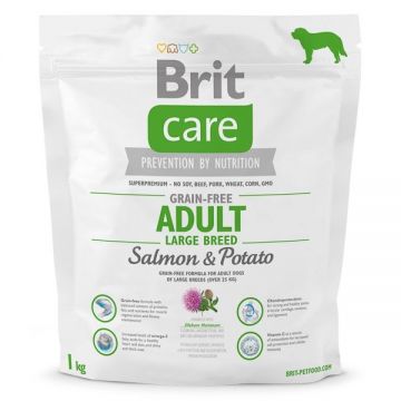 Brit Care Grain-free Adult Large Breed Salmon and Potato, 1 kg ieftina