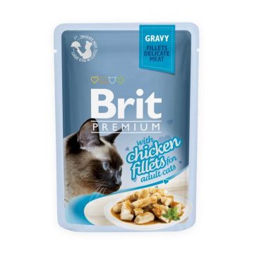 Brit Cat Delicate Chicken in Gravy, 85 g ieftina