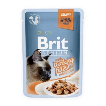 Brit Cat Delicate Turkey in Gravy, 85 g ieftina