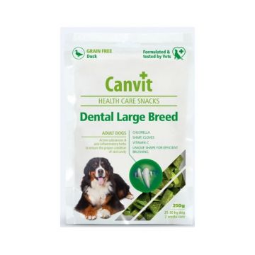 Canvit Health Care Dental Snack Large Breed, 250 g ieftine