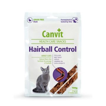 Canvit Health Care Hairball Snack, 100 g de firma original