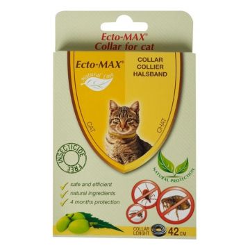 Zgarda antiparazitara Ecto-MAX Bio Cat, 42 cm ieftin