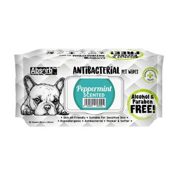 Absorb Plus, Antibacterian Pet Wipes Peppermint, 80 buc de firma original
