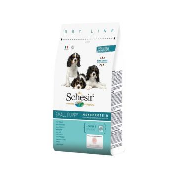 Schesir Dog Dry, Small Puppy Monoprotein Pui, 800 g ieftina