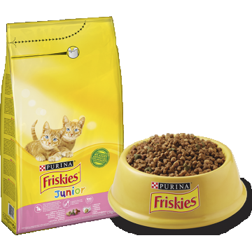 Friskies Pisica Junior cu Pui, Lapte și Legume, 1.5 kg la reducere