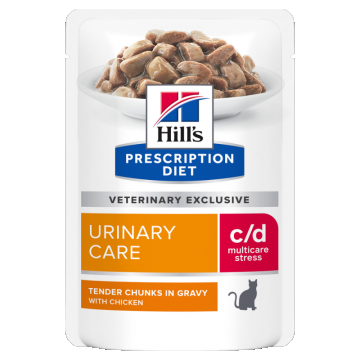Hill's Prescription Diet Feline C/D Urinary Stress with Chicken, 85 g de firma originala