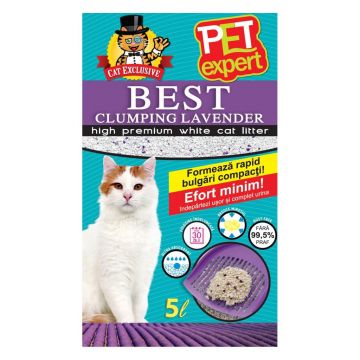 Nisip Pet Expert Clumping Lavanda, 5 L de firma original