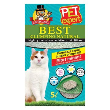 Nisip Pet Expert Clumping Natural, 5 L ieftin
