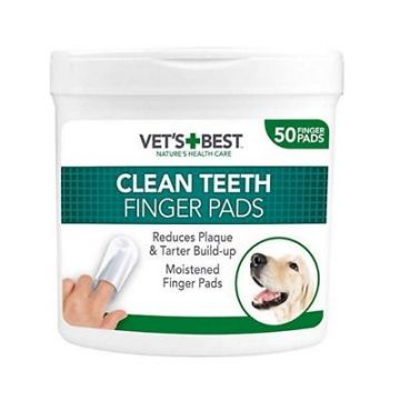 Vet's Best Dental Wipes, 50 bucati de firma original