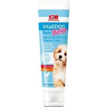 Pasta cu vitamine pentru puii de caine, Bio PetActive Vitali Dog Junior, 100 ml ieftine