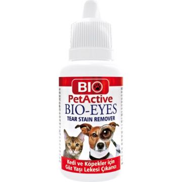 Solutie oculara pentru caini si pisici, Bio PetActive Eyes Tear Stain Remover, 50 ml de firma original