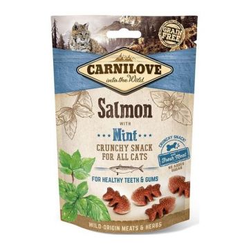 Carnilove Cat Crunchy Snack Salmon with Mint, 50 g de firma originala