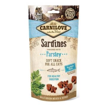 Carnilove Cat Semi Moist Snack Sardine with Parsley, 50 g de firma originala